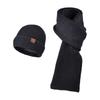 Winter hat, scarf, two-piece set, men's outdoor cold-proof and warm wool hat, big head circumference, ear protector, muff, knitted hat.
