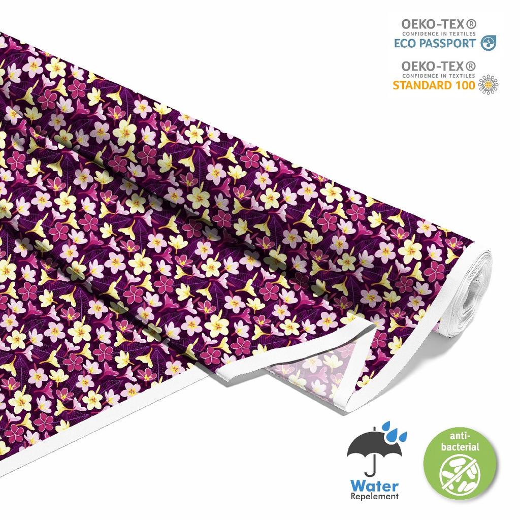 Outdoor Dekostoffe Oxford - Motiv Plumeria Auf Den Blättern I Dx370