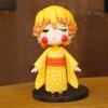 Demon Slayer Q Version Anime Figures Set 5pcs Tanjiro Nezuko Zenitsu Inosuke Shinobu Kimono Yukata PVC Toys Gift