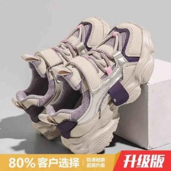 

Модные кроссовки для девочек Весна Лето Новые детские легкие спортивные туфли для больших девочек Папины кроссовки 32-37One Hand6Double фиолетовый