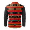 Men's Fashion Casual Printed Long Sleeve Bandage Retro Shirt Top Blouse