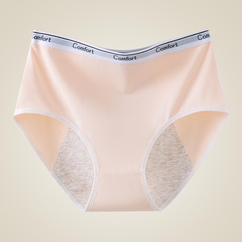 Plus Size Leak-Proof Menstrual Cotton Panties - Antibacterial, 200 Lbs Support, Aunt Sanitary Underwear for Women