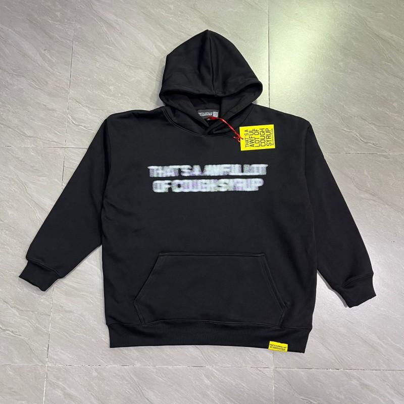 American Style Fleece Hooded Sweatshirt Young Men Letter Print Daily Wear
