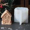 Silicone Moulds House Shape Candle Molds Ornament Christmas House Castings Molds Plaster Molds Epoxy Resin Molds