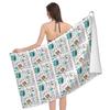 Delicious Coffee Print Comfort Beach Towel for Your Companion Friend Gifts, Microfiber Quick Dry Camping Swim Pool Bath Towels
