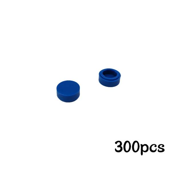 300Pcs Assemble Building Blocks Flat Tile 1x1 Round Brick 1*1 DIY Educational Tech Part fit for 98138 35380 35381 Children Toys