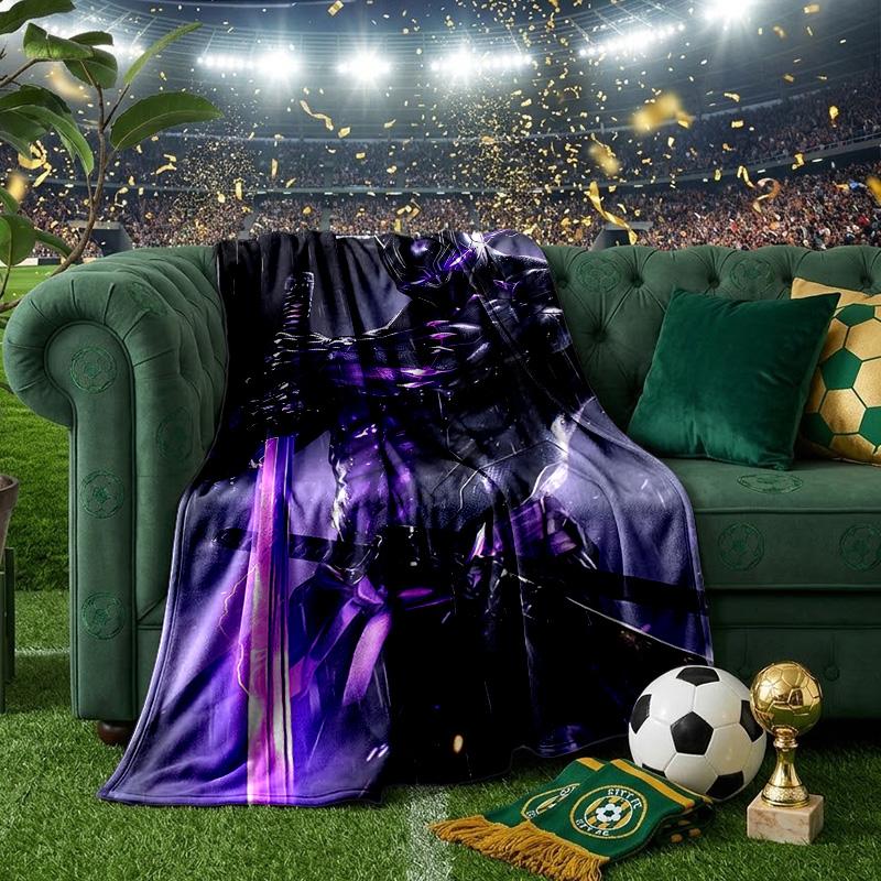 Panther In Action Throws Blanket Flannel Blankets Plush for Couch Bed Gifts for Men Women Travel picnic blanket Christmas fan gifts