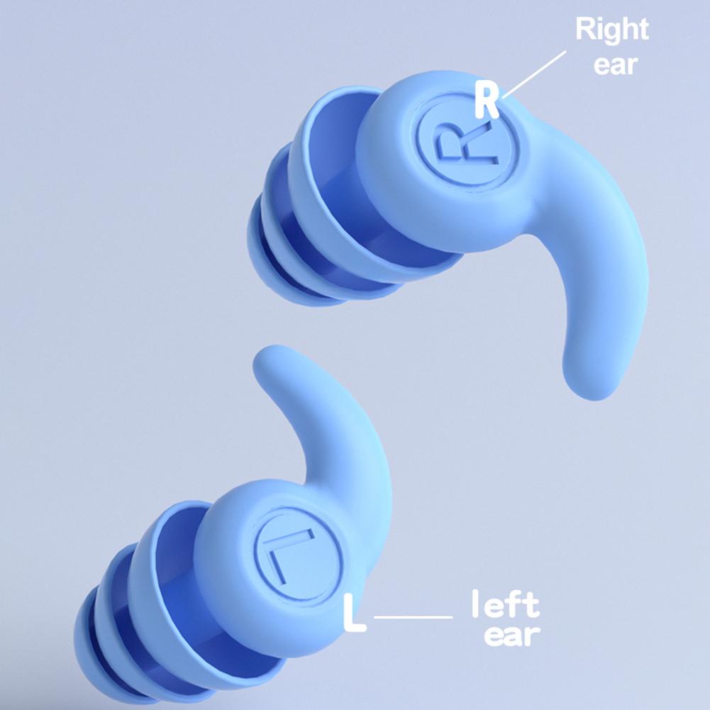 Wasserdichte Silikon-Ohrstöpsel für Kinder mit Geräuschunterdrückung, dreilagiges Design, leicht für Sport und Schwimmen