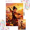 Mulan Flower Field Princess Diamond Painting Handmade diy5D Mosaic Art Kit Home Decoration Gift