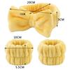 3pcs Wash Face Wristband Headband Set Skin Care Spa Water Absorption Wristbands Women Girls Sweatbands Bathroom Accessories
