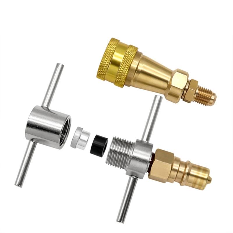 Kühlschrank Kältemittel Nachfülladapter Schnellkupplung Kühlschrank Schnellverbinder für Rohrleitungsreinigung Baggerwerkzeug