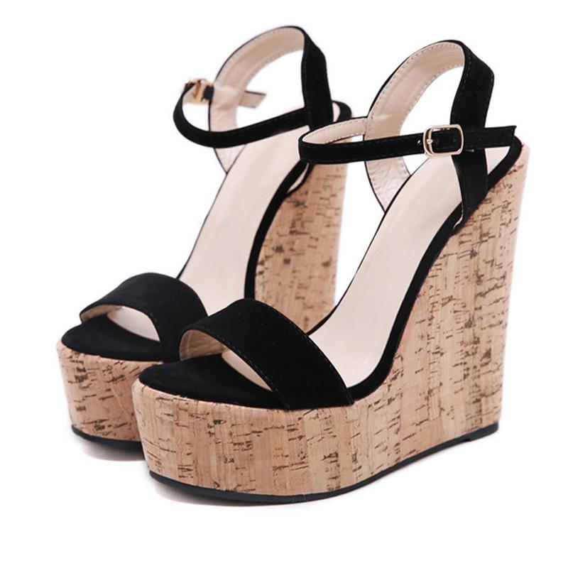 

Eilyken/новые женские босоножки на танкетке, летние сандалии на высоком каблуке с открытым носком и платформой в Риме, сандалии с ремешком и пряжкой, женская обувь для вечеринок 36