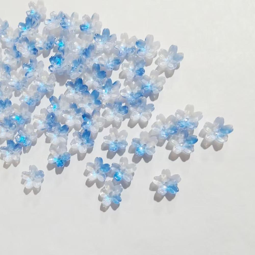 100pcs Transparent Oriental Cherry Beads Gradient Color Jewelry Making Material DIY Accessories