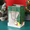 2Pcs Christmas Gift Bag Paper Pouch Holiday Present Storage Handheld Candy Holder Festival Party Favor Packaging Container