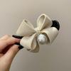 1 Piece of Bow, Pearl Clip, Temperament, Shark Clip, Korean Gentle Style Fabric Hair Accessory Girl Hair Accessoires