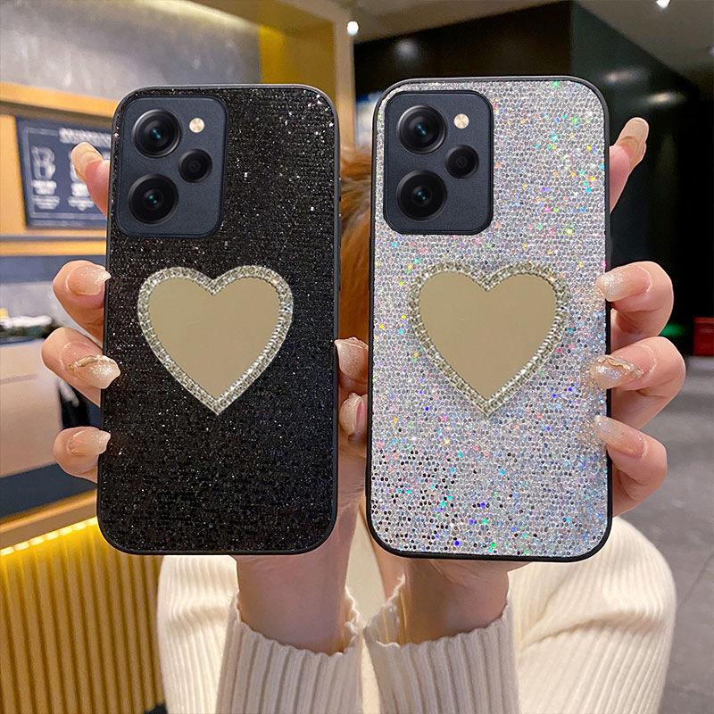 Sternenhimmel Glitzer Spiegel Weiche Hülle Schutzhülle für Xiaomi Redmi Note12 und Redmi13