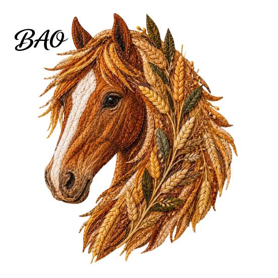 Artistic Fabric Applique Set Floral Horse Patchwork Kit, DIY Diy Kit Sewing for Adults, Handmade Wall Decor Decorative Collage