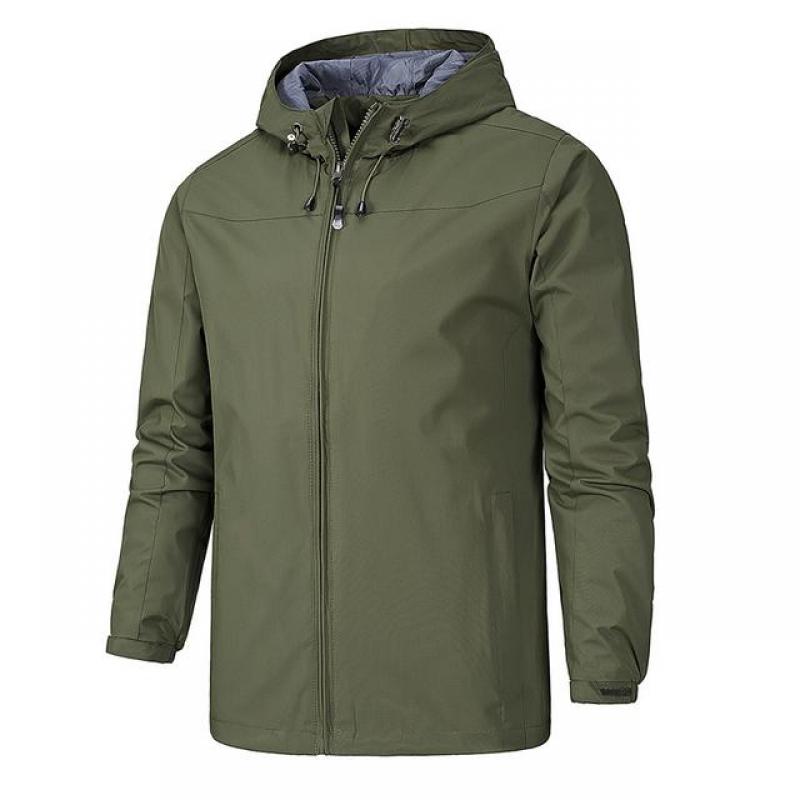 Men Jacket Hooded Windbreaker Jacket Windproof and Waterproof Outdoor Windbreaker Jacket Men