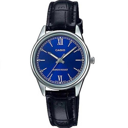 Casio Casual Analog Display Watch for Women, LTP, Black/Blue, Tek Beden Strap