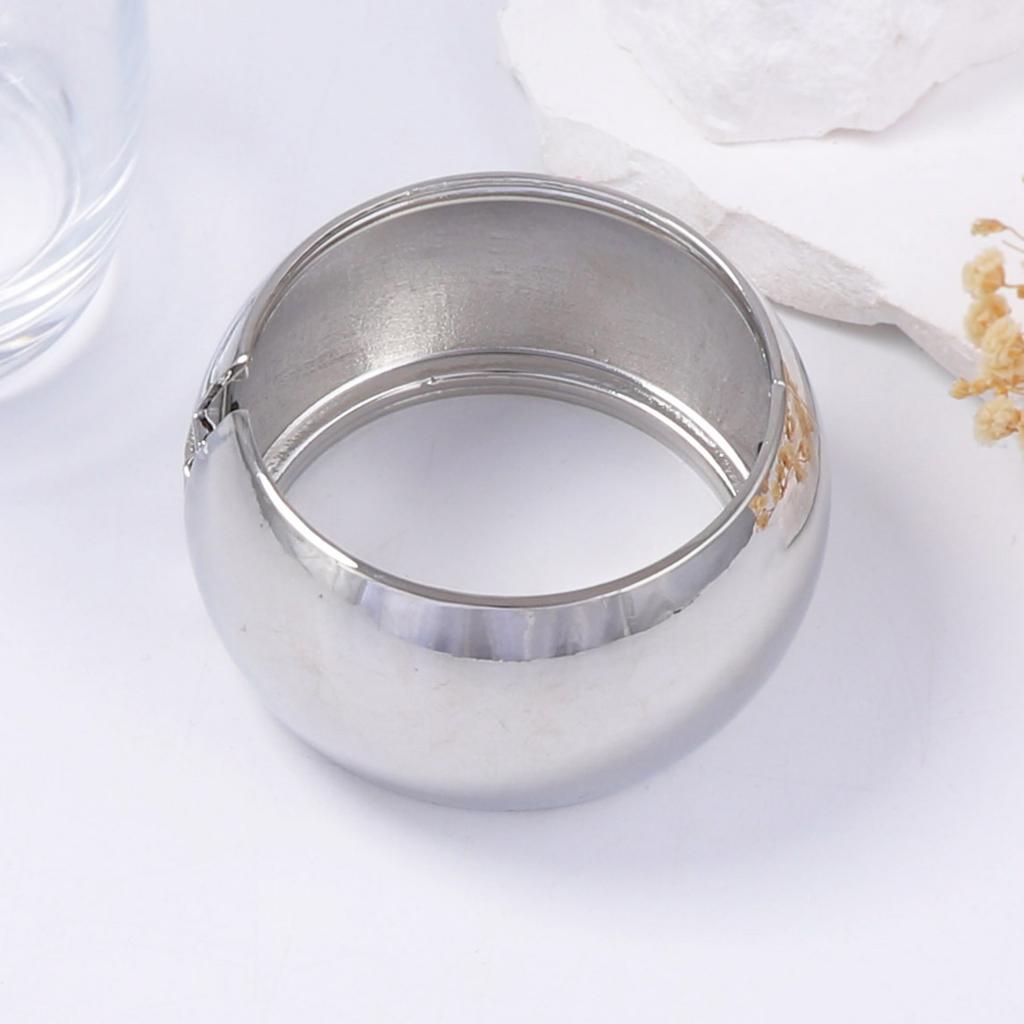 Europe and the United States Exaggerated Simple Fashion Smooth Surface Cold Wind Elastic Opening Bracelet Wide Surface Casual High Sense Jewelry