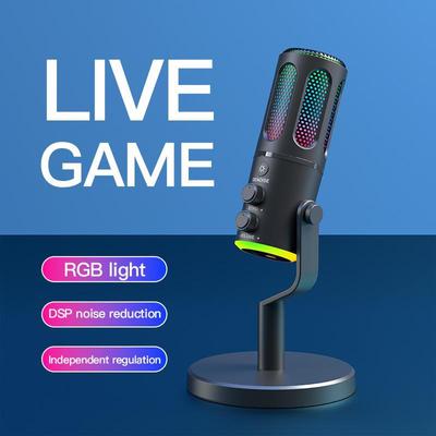 "USB Condenser Desktop Microphone with Noise Reduction for Gaming, Live Streaming, and Recording"