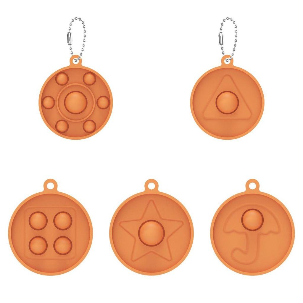Pop Game Squid It Simple Dimple Popit Push Bubble Keychain Toys Pendant