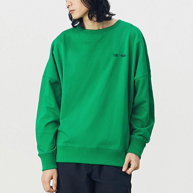 Vans Year Of The Ox Zodiac Series Solid Color Sports Casual Crewneck Sweatshirt Men sweatshirt Green VN0A5F5RZHF1