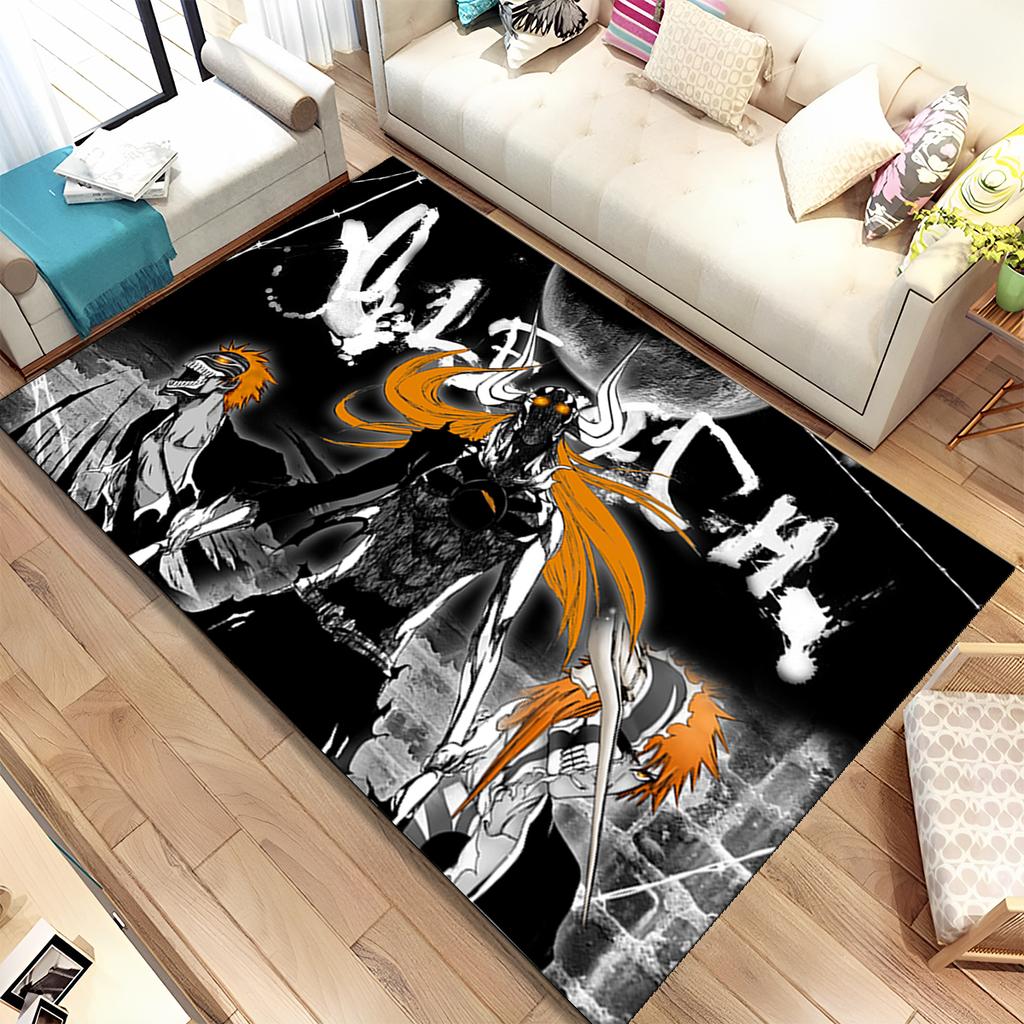 3D Anime Bleach Japan Cartoon Area Rug,Carpet Rug for Home Living Room Bedroom Sofa Doormat Decor,kids Non-slip Floor Mat Gift