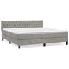 VidaXL Lit à sommier tapissier et matelas Gris clair 160x200cm Velours - Modèle 3131147