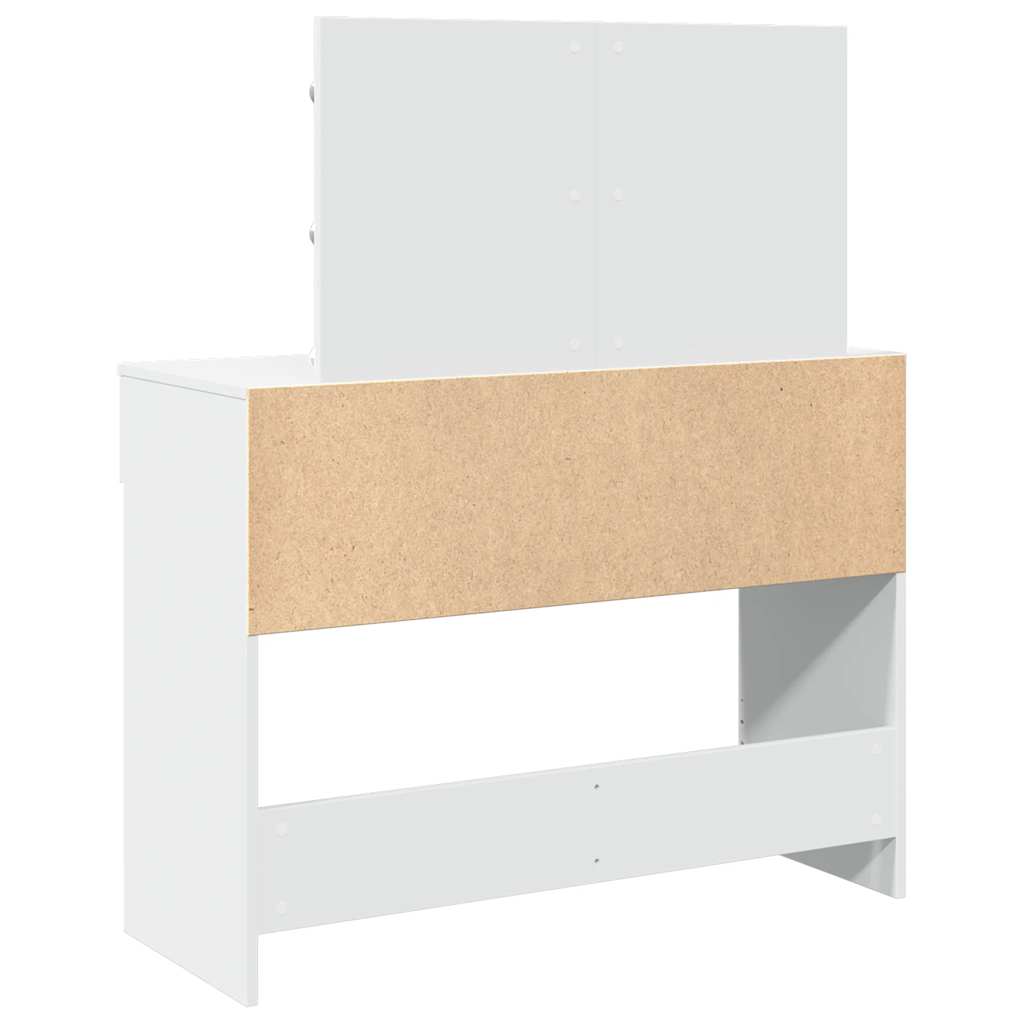 Makeup Vanity Table with LED Lighting White 100 X 40 X 120 Cm