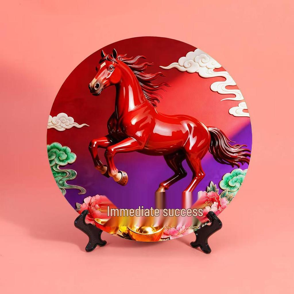 Prosperity & Blessings Decorative Painting - Entrance Cabinet Ornament for New Home or Housewarming