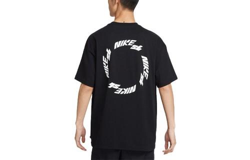 Nike Alphabet Print Loose Round Neck Short Sleeve T-Shirt FB8143-010 L чёрный