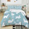 Set Biancheria da Letto con Stampa Sfondo Carino Motivo Alpaca 3 Pezzi 1 Copripiumino 2 Federe per Adulti e Bambini Regalo Lussuoso Dimensioni Matrimoniale