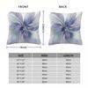 Periwinkle Blue Flower Square Pillowcase Polyester Linen Velvet Pattern Zip Decorative Pillow Case Bed Cushion Case