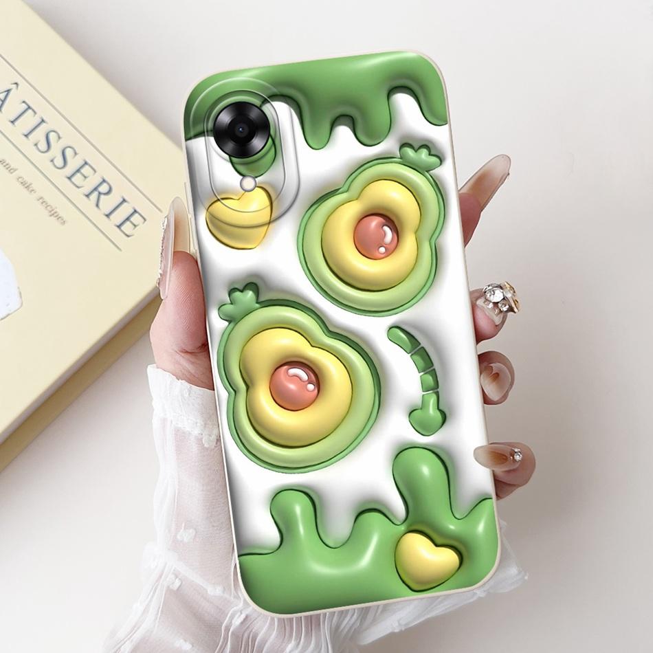 For OPPO A17k A17 2024 New Cute Cartoon Pattern Soft Silicone Case For Oppo A17 A 17 17k CPH2471 CPH2477 Protective Phone Cases