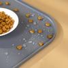 Schmutzabweisende Matten zum Auswaschen, wasserdicht für Haustierhaushalte, lebensmittelechtes Silikonpad, rutschfest für Haustierkatzen, leicht zu reinigen, Zubehör, Napf