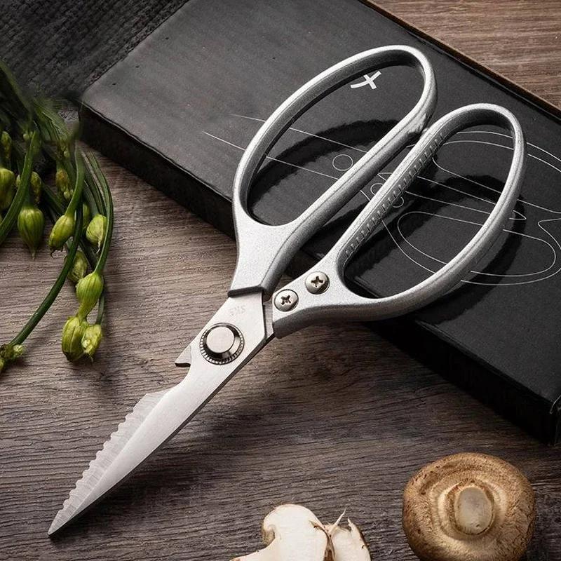 

Кухонный нож из нержавеющей стали, многофункциональные кухонные ножницы, ножницы для куриных костей, нож для разделки рыбы, нож для мяса для барбекю чёрный