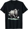 Rhino Playing Soccer Funny Animal T-Shirt