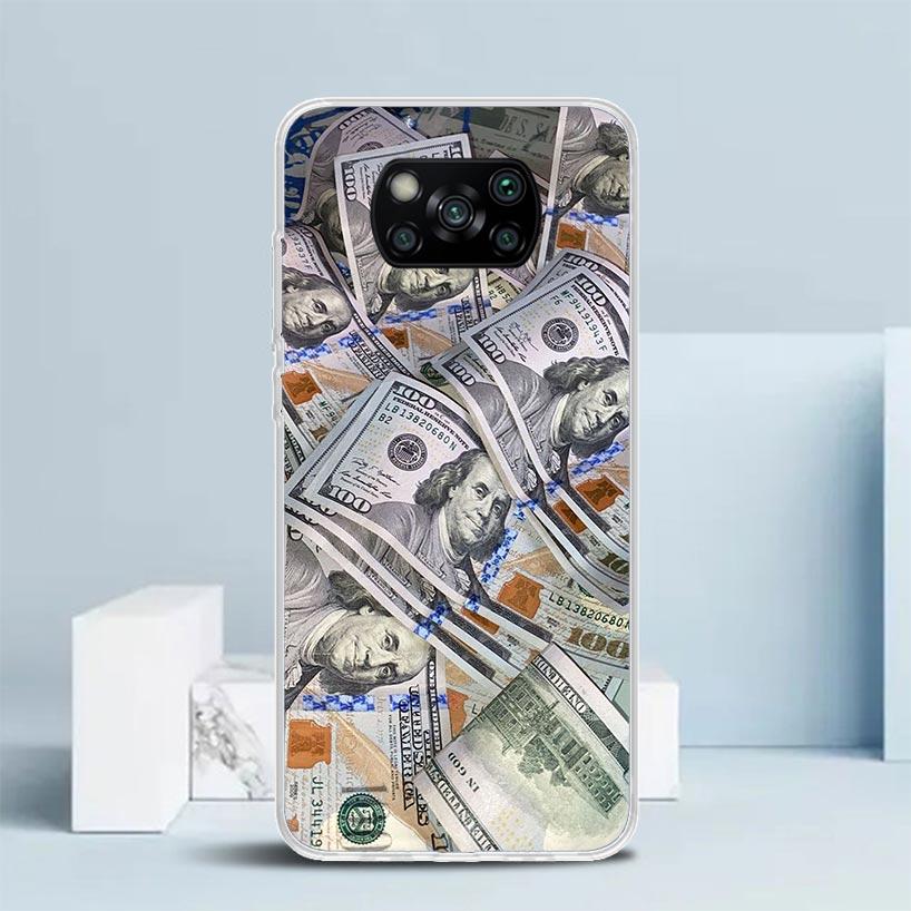 Banknote Dollar Cash Money Phone Case For Xiaomi Poco F7 Ultra X5 X6 X7 Pro M7 Redmi 15C 15 13C 13 12C 12 10C 10 10A 9 9C 9A 9T