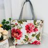 Women's Shoulder Bag Printing Pattern Small Canvas Shopping Bag Handbag Casual Bucket Female Outdoor Pocket