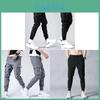 Sporty Casual Pants For Men With High Elasticity And Tapered Fit For Summer Wear