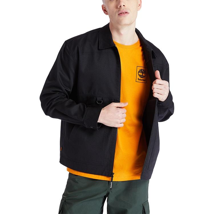 Men's Timberland Casual Cargo Jacket Black A2ADD-001