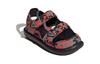 adidas Comfort Sandals Cushioning Abrasion Resistant Breathable Children's Sandals Gray Red Pre School IE0303