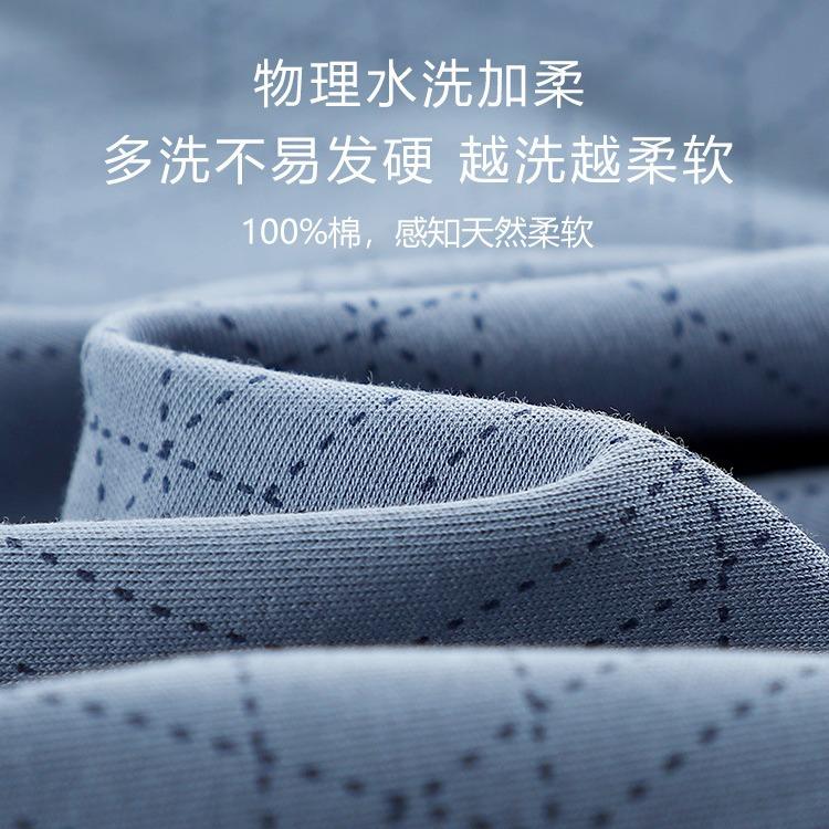 Pajamas Spring And Autumn Men'S Pure Cotton Long-Sleeved Trousers Medium Dad Plus Size Loungewear Set