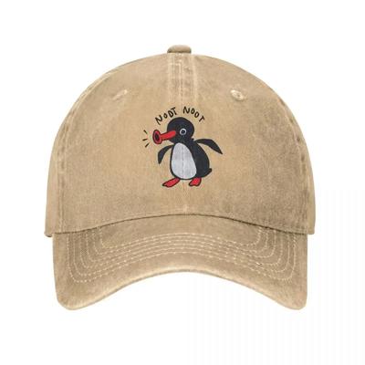 Noot Noot Pingu Retro Lustige Baseballkappe Vintage Distressed Denim Snapback Mütze Herren Damen Outdoor Sommer verstellbare Passform Caps Hut