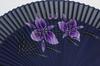 Faltfächer für mit Fächeretui und Präsentationsbox [Hasegawa] Damen im Kyoto-Stil, (Cattleya, Marine)