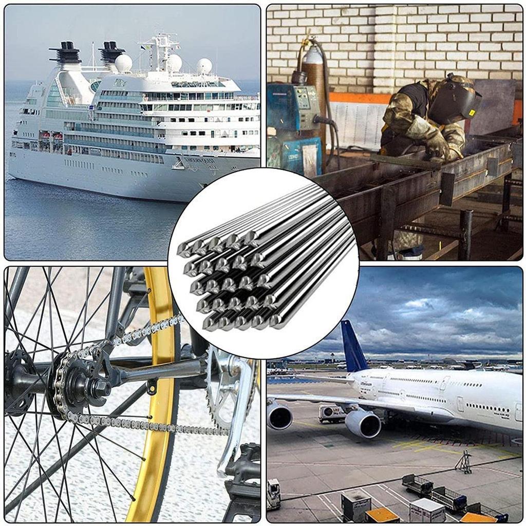 Pack Of 20 1.6mm Aluminum Welding Rods Low Temperature Melting Flux Free Durable Welding Sticks Soldering Rod