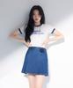 GUESS [Suzy] 2-Color Marine Graphic Ringer Short Sleeve T-Shirt Mq2K7436