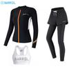 Womens UV Protection Rash Guard Set Long Sleeve Top Pants Swimming Snorkeling Diving Surfing