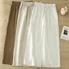Japanese Pure Linen Women's Wide-Leg Elastic Waist Pants